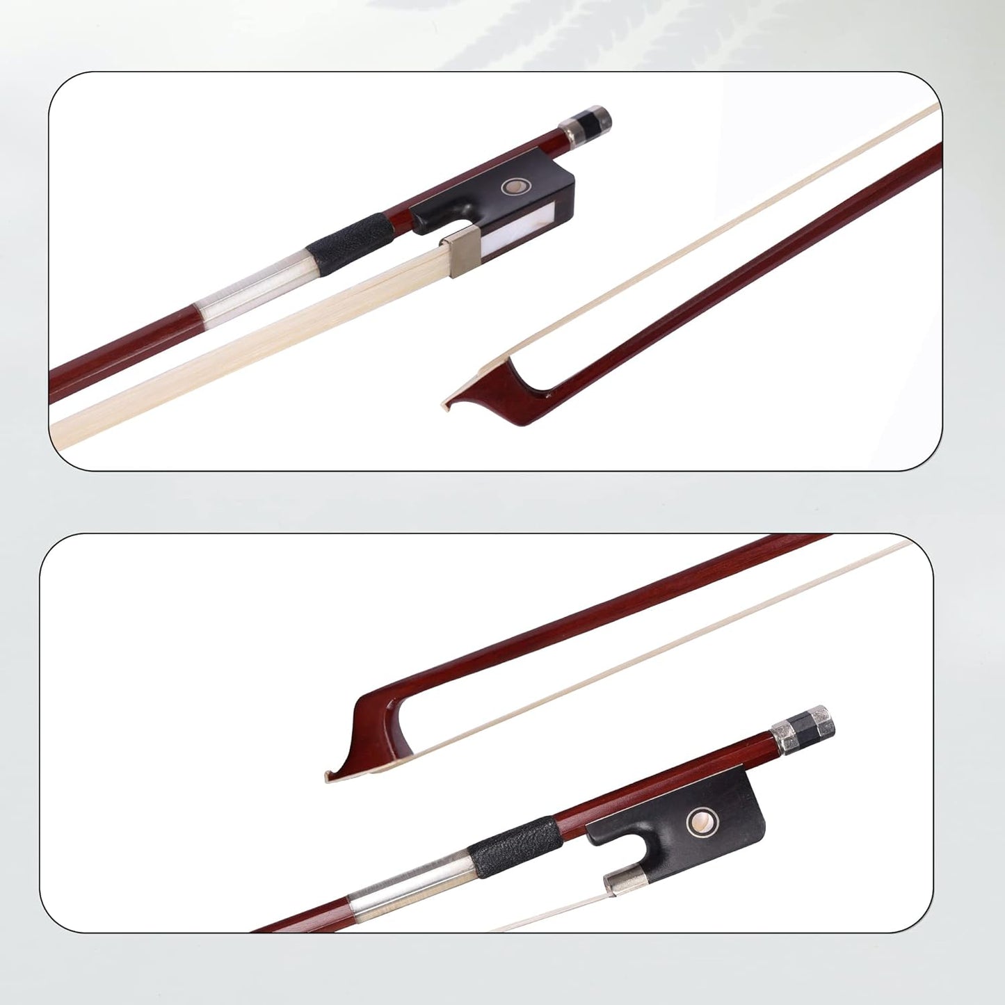 ADM Student Cello Bow, Well Balanced Handmade Brazilwood Classic Cellos Bow Light Weight with Horsehair, Ebony Frog for Beginners