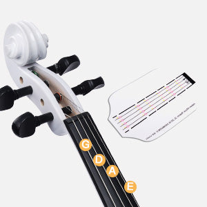 ADM Acoustic Violin for Kids Beginners, Acoustic Violin Fiddle for Teens Students Beginners Violin Starter Kit with Hard Case, Rosin, Shoulder Rest, Bow, Violin Music Stand Strings (White, 3/4 Size)