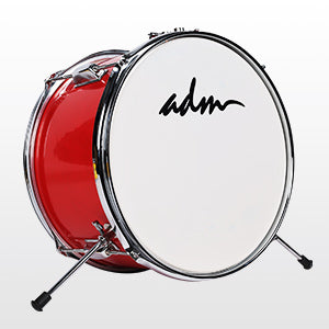 ADM 3-Piece Junior Drum Set for Kids Beginners, Kids Drum Kit with Full set of silent mats, Adjustable Throne, Cymbal, Pedal & Drumsticks - Red, Blue, Black