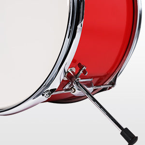 ADM 3-Piece Junior Drum Set for Kids Beginners, Kids Drum Kit with Full set of silent mats, Adjustable Throne, Cymbal, Pedal & Drumsticks - Red, Blue, Black