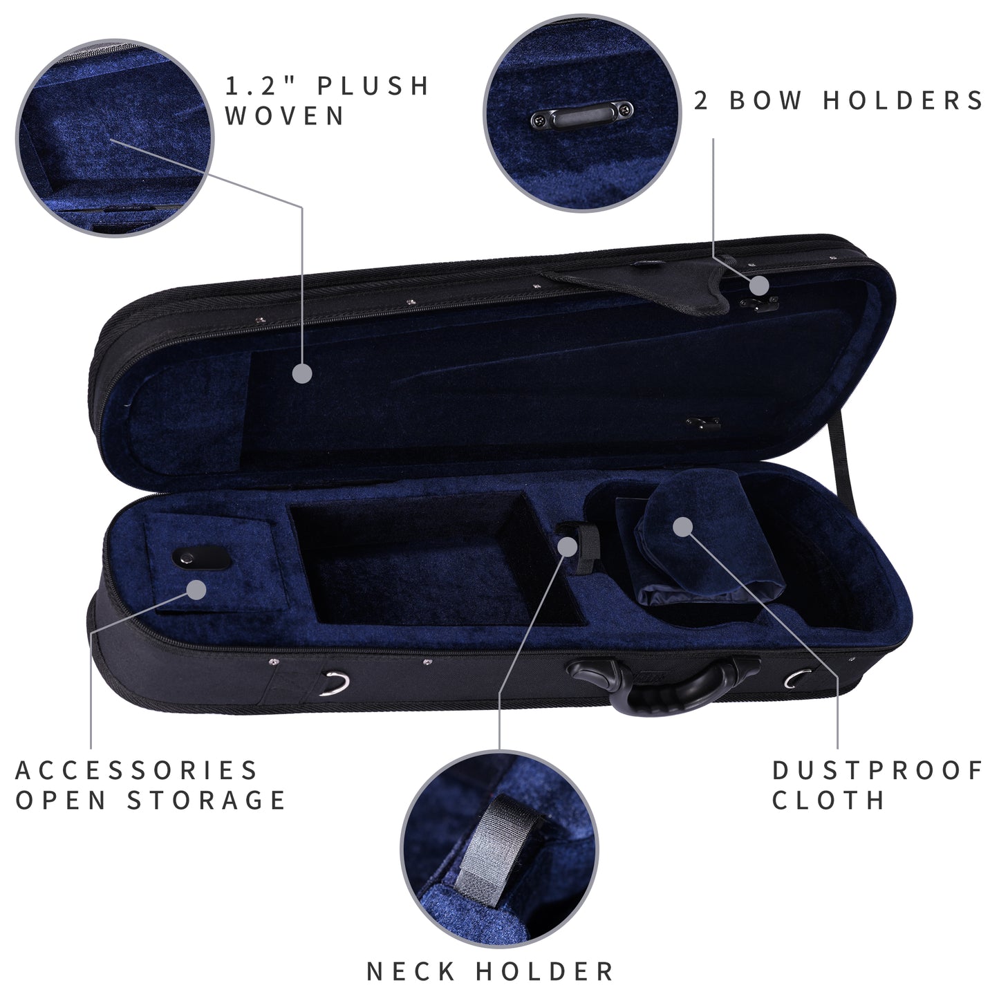 ADM 4/4 Full Size Violin Hard Case