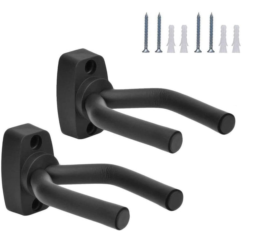 ADM Guitar Hanger Wall Hook Holder Stand - Easy To Install - Fits All Size Guitars, Bass, Mandolin, Banjo, Ukulele