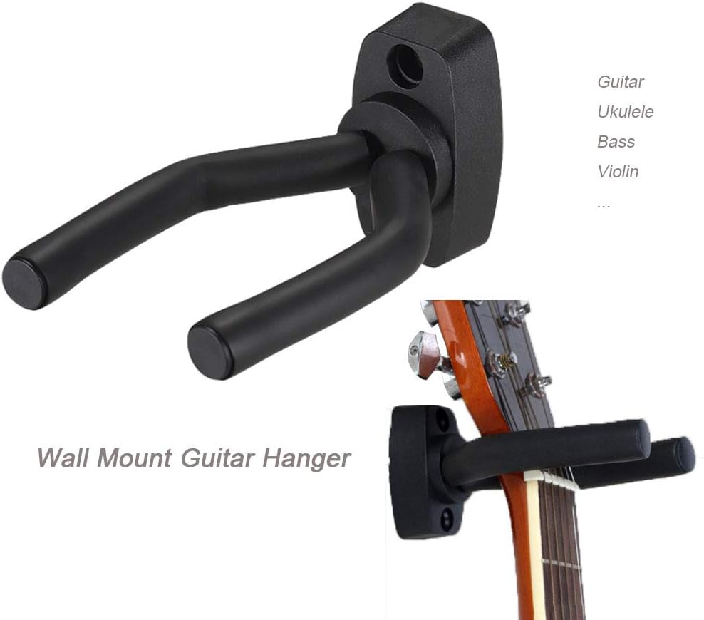 ADM Guitar Hanger Wall Hook Holder Stand - Easy To Install - Fits All Size Guitars, Bass, Mandolin, Banjo, Ukulele