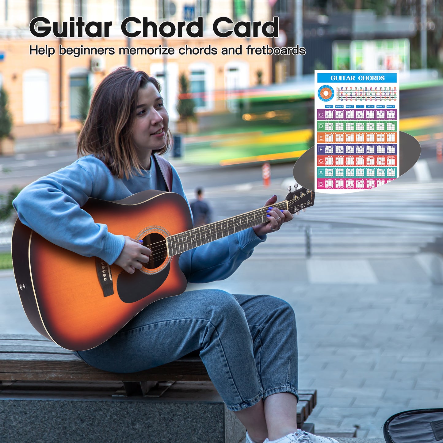 ADM Cutaway Acoustic Guitar Kit with Free Lesson for Beginner Adult Teen Full Size Acustica Guitarra Starter Bundle Set w/Bag Strap Tuner Capo Music Stand Right Hand(Sunburst-Cutaway, 41 Inch)