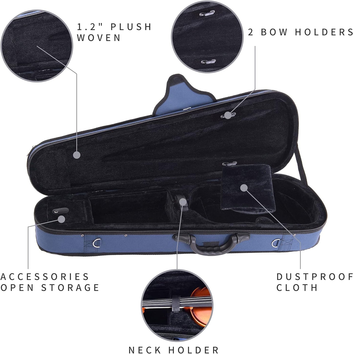 ADM 4/4 Full Size Violin Hard Case