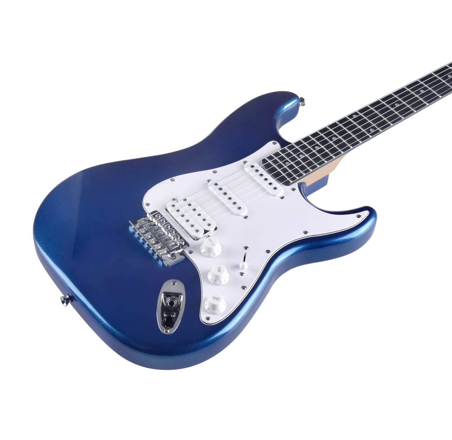 ADM Electric Guitar Beginner Kit 39 Inch Full Size Guitar Package,Glossy Blue