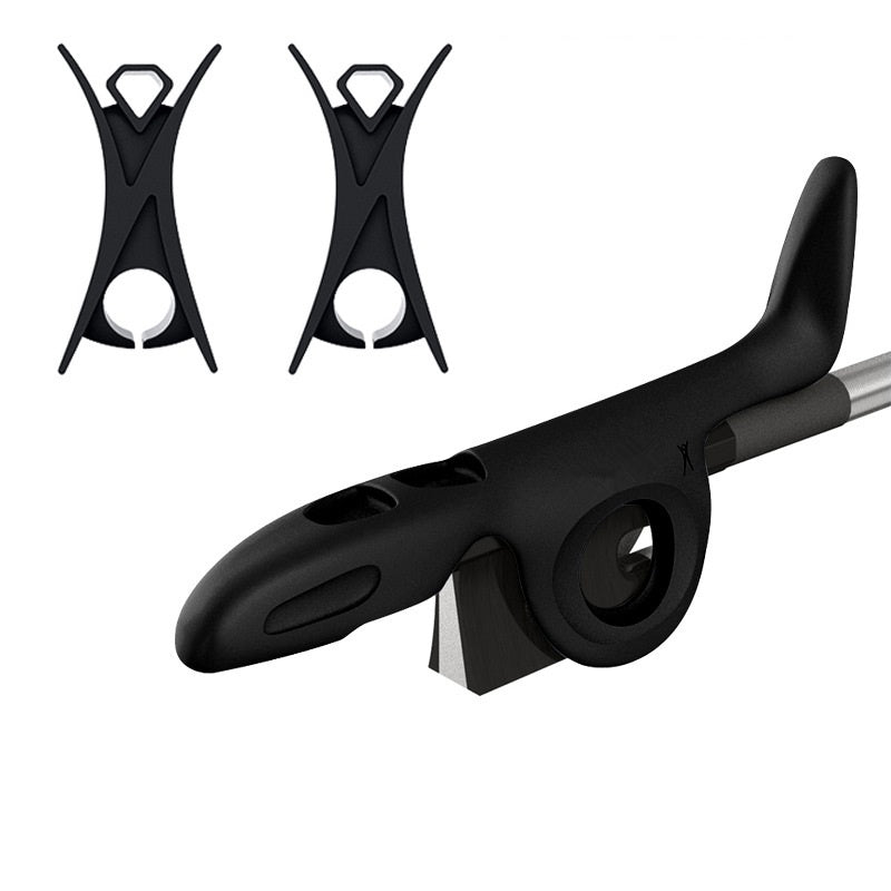 Beginner-Friendly Silicone Violin Bow Holder - Easy Install, Non-Slip Grip in 8 Vibrant Colors (Orange, White, Purple, Black, Grey, Pink, Blue, Yellow) + Bonus Bow Stoppers & Instruction Manual - Perfect for Secure & Comfortable Violin/Viola Bow Hold