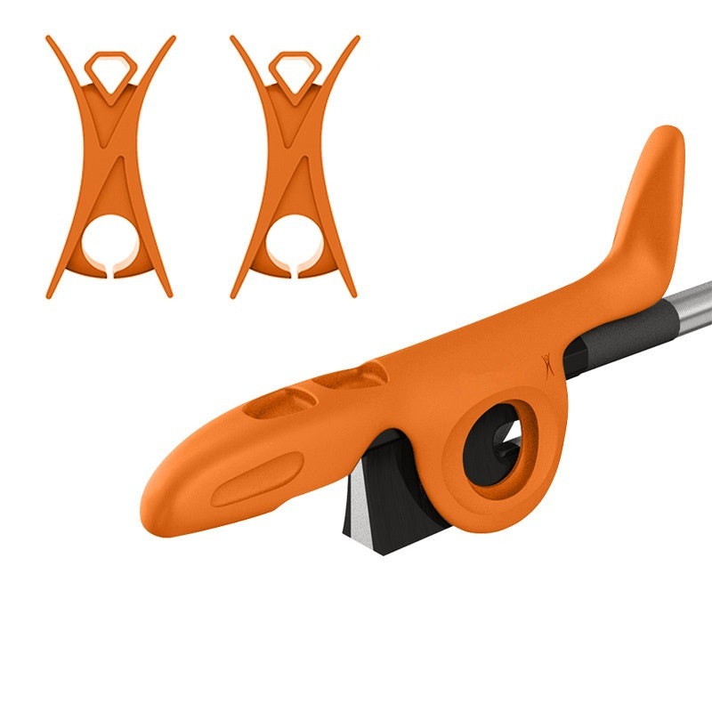 Beginner-Friendly Silicone Violin Bow Holder - Easy Install, Non-Slip Grip in 8 Vibrant Colors (Orange, White, Purple, Black, Grey, Pink, Blue, Yellow) + Bonus Bow Stoppers & Instruction Manual - Perfect for Secure & Comfortable Violin/Viola Bow Hold