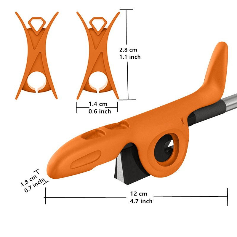 Beginner-Friendly Silicone Violin Bow Holder - Easy Install, Non-Slip Grip in 8 Vibrant Colors (Orange, White, Purple, Black, Grey, Pink, Blue, Yellow) + Bonus Bow Stoppers & Instruction Manual - Perfect for Secure & Comfortable Violin/Viola Bow Hold