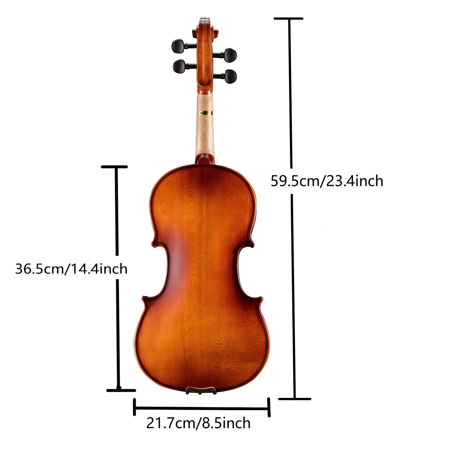 ADM TBS-V2 4/4 Full Size Solid Wood Violin Set For Beginners And Advanced Players - Complete Violin Outfit With Case, Bow, Music Sheet Stand, Table Stand, Extra Strings, Digital Tuner, Shoulder Rest, Rosin, Fingerboard Sticker, And Free Lessons