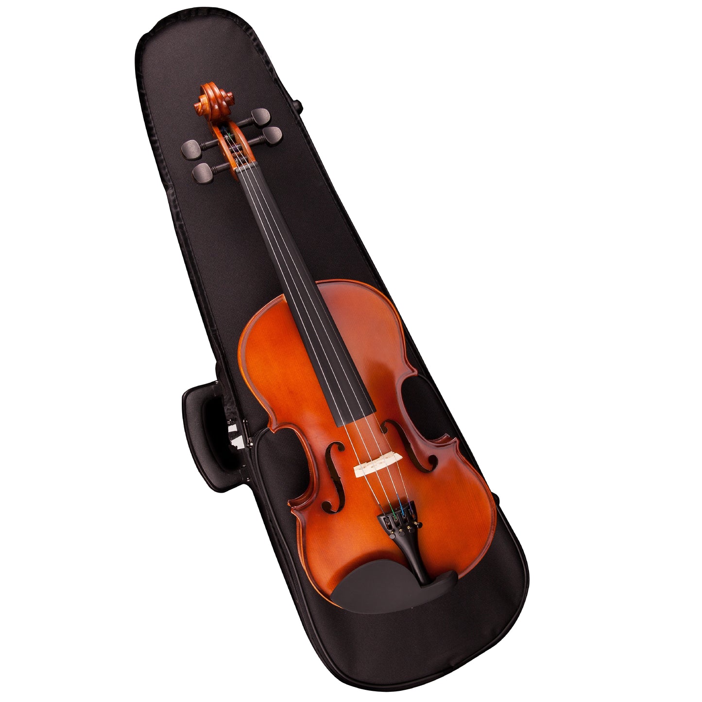 ADM TBS-V2 4/4 Full Size Solid Wood Violin Set For Beginners And Advanced Players - Complete Violin Outfit With Case, Bow, Music Sheet Stand, Table Stand, Extra Strings, Digital Tuner, Shoulder Rest, Rosin, Fingerboard Sticker, And Free Lessons