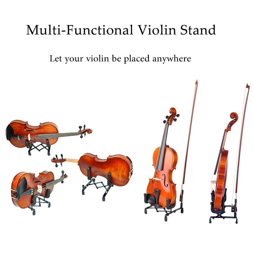 ADM TBS-V2 4/4 Full Size Solid Wood Violin Set For Beginners And Advanced Players - Complete Violin Outfit With Case, Bow, Music Sheet Stand, Table Stand, Extra Strings, Digital Tuner, Shoulder Rest, Rosin, Fingerboard Sticker, And Free Lessons