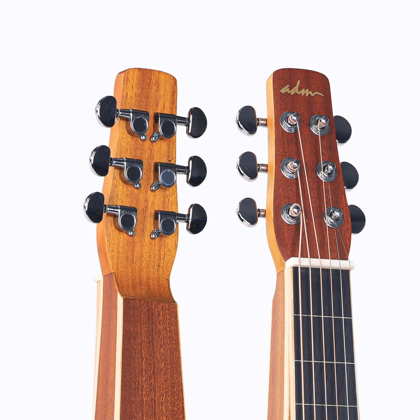 ADM TG-A8 Premium Sapele Acoustic Lap Steel Guitar - Weissenborn Classic, Teardrop Design, 25" Scale, High Gloss Finish with Maple Fingerboard & Bridge - Ideal for Beginners & Musicians, Brown