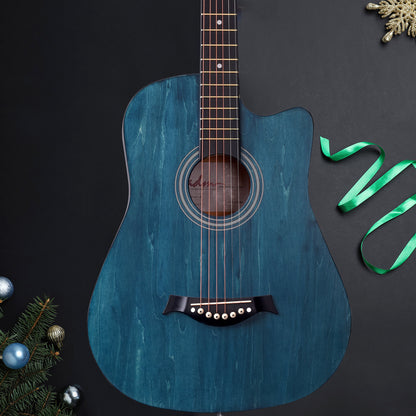 ADM 38'' Acoustic Cutaway Guitar for Kids Beginner Kit with Free Lessons, Tuner