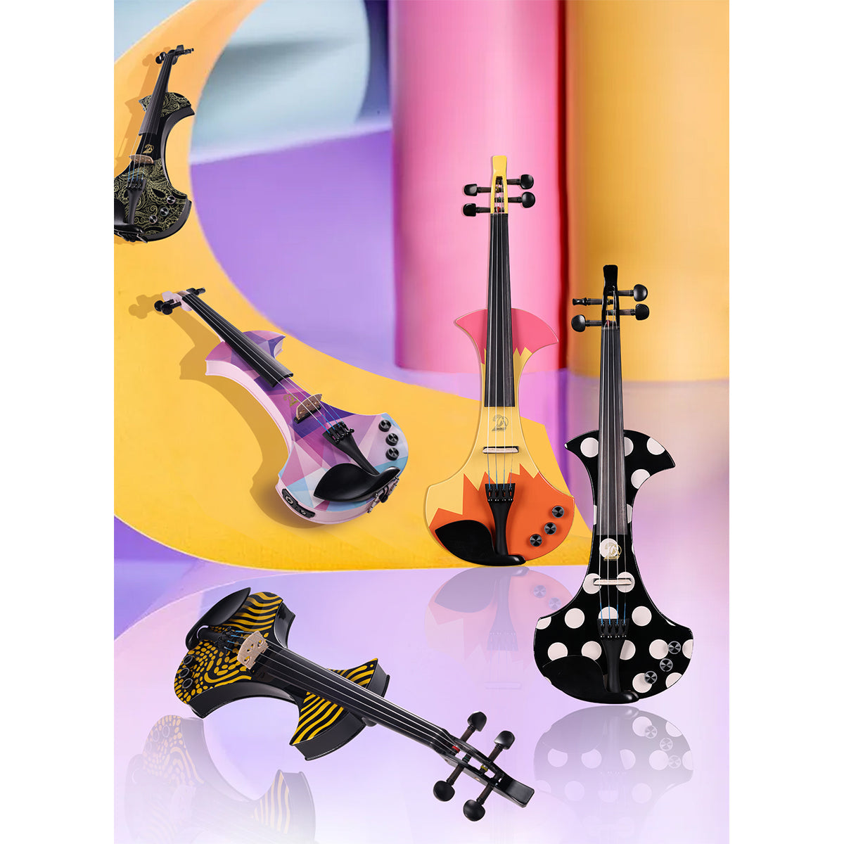Aileen 20th Anniversary Edition AV-D501 ELECTRIC VIOLIN -4/4 Electric Violin with Carbon Fiber Top, Ebony Fingerboard, Piezo Pickup