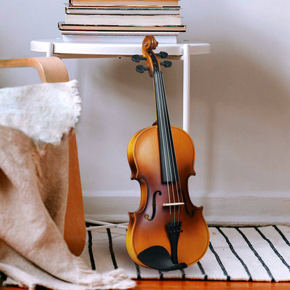 ADM Violin 4/4 Full Size, Adults Violin Beginner Set with Fingerboard Sticker, Shoulder Rest and Tuner