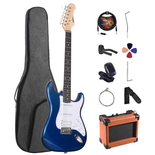 ADM Electric Guitar Beginner Kit 39 Inch Full Size Guitar Package