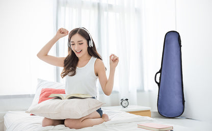 adm 4/4 Full Size Violin Hard Case Basic Professional Triangular Shape Backpack, Super Light Suspension, Blue