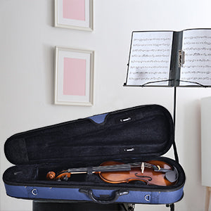 adm 4/4 Full Size Violin Hard Case Basic Professional Triangular Shape Backpack, Super Light Suspension, Blue