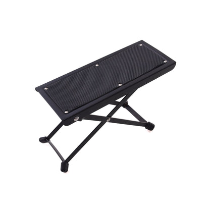 ADM Guitar Footrest with Anti-Slip Rubber Pad, Foldable Metal Guitar Footstool for Classical Guitar