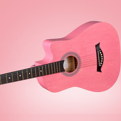 ADM 38'' Acoustic Cutaway Guitar for Kids Beginner Kit with Free Lessons, Tuner