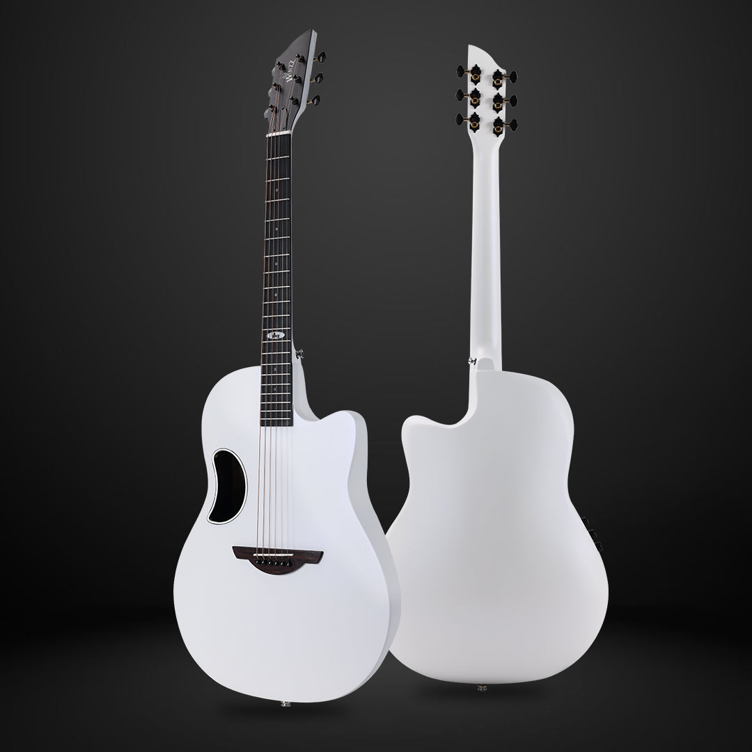 （Rick's Exclusive Discount）WINZZ AFO300CE Electro-Acoustic Guitar - Solid Spruce Top, Carbon Fiber Back, Professional Performance Quality