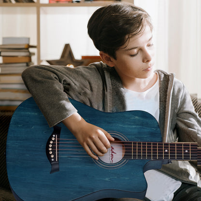 ADM 38'' Acoustic Cutaway Guitar for Kids Beginner Kit with Free Lessons, Tuner