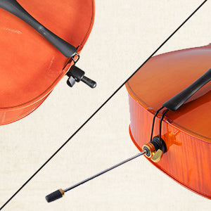 ADM 4/4 Full Size Acoustic Cello, Beginner Acoustic Cello Kit with Portable Bag, Stand, Bow, Mute, Rosin, Endpin Holder for Beginner Adults & Students