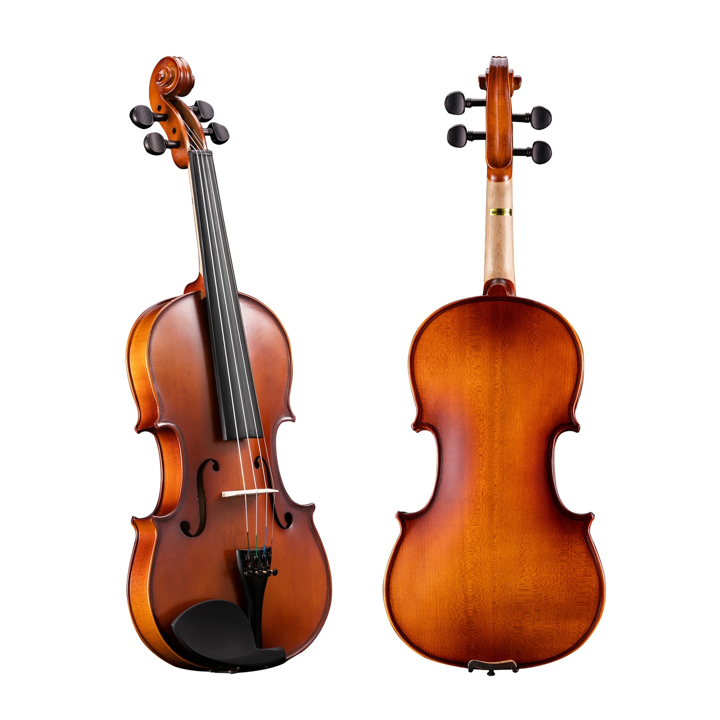 ADM  4/4 Full Size Violin Set Solid Wood Ebony for Teens Students Starter Kit