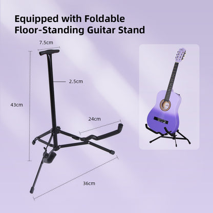 ADM Acoustic Guitar for Adults & Kids, 38" Travel Guitar Kit