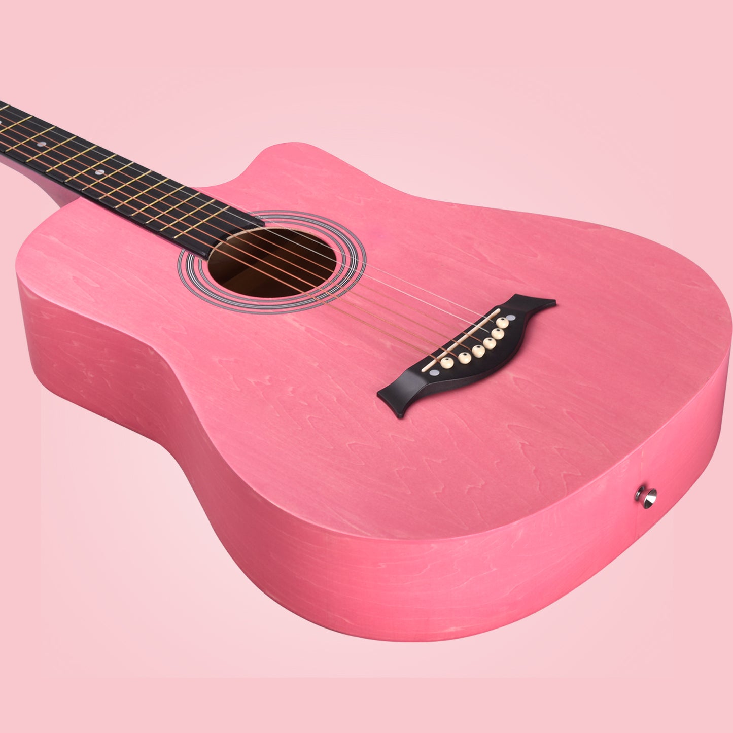 ADM 38'' Acoustic Cutaway Guitar for Kids Beginner Kit with Free Lessons, Tuner