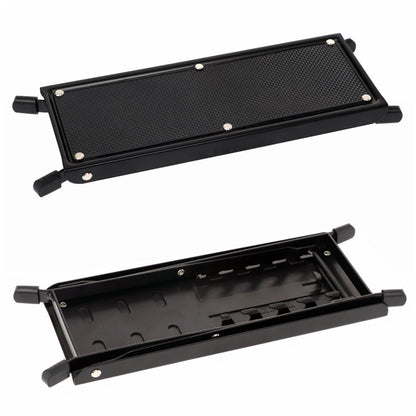 ADM Guitar Footrest with Anti-Slip Rubber Pad, Foldable Metal Guitar Footstool for Classical Guitar