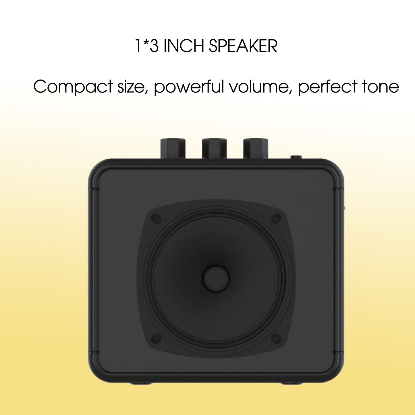 WINZZ AG-08 8W Mini Acoustic Guitar Amplifier – 3-Inch  Speaker, Black Cabinet with Cloth Mesh, Portable Amp for Practice & Performance