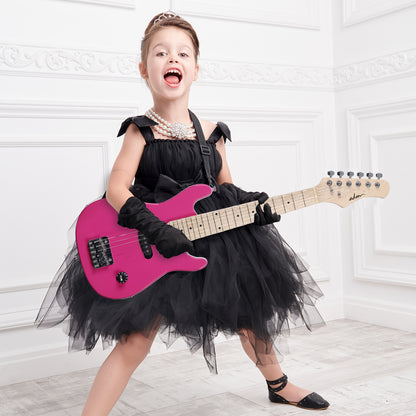 ADM 30 Inch Kids Electric Guitar Beginner Kit, Junior 1/4 Size Mini Electric Guitar for Children with Amplifier