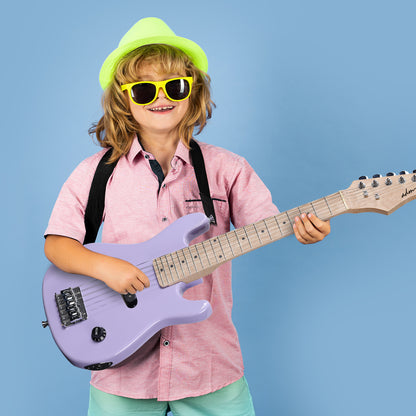 ADM 30 Inch Kids Electric Guitar Beginner Kit, Junior 1/4 Size Mini Electric Guitar for Children with Amplifier
