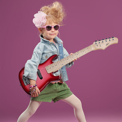 ADM 30 Inch Kids Electric Guitar Beginner Kit, Junior 1/4 Size Mini Electric Guitar for Children with Amplifier