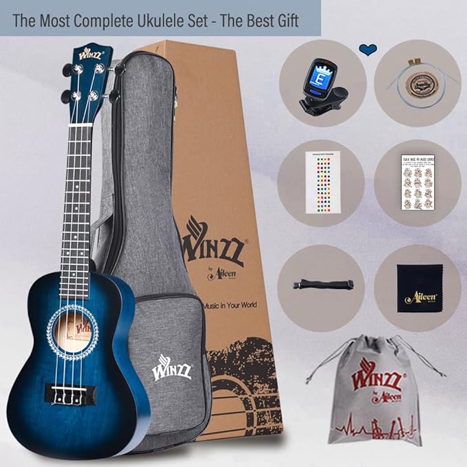 WINZZ HAND RUBBED Series-AU-H01A  Vintage Hawaiian Beginner Ukulele
