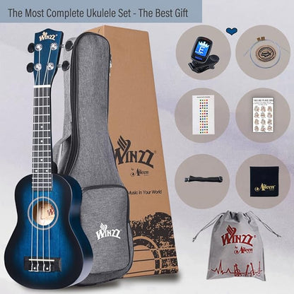 WINZZ HAND RUBBED Series-AU-H01A  Vintage Hawaiian Beginner Ukulele