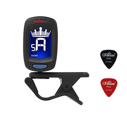 ADM A9 Guitar Tuner Clip On for Acoustic/Electric Guitar, Ukulele, Violin, Bass, Banjo & Chromatic Tuning Modes