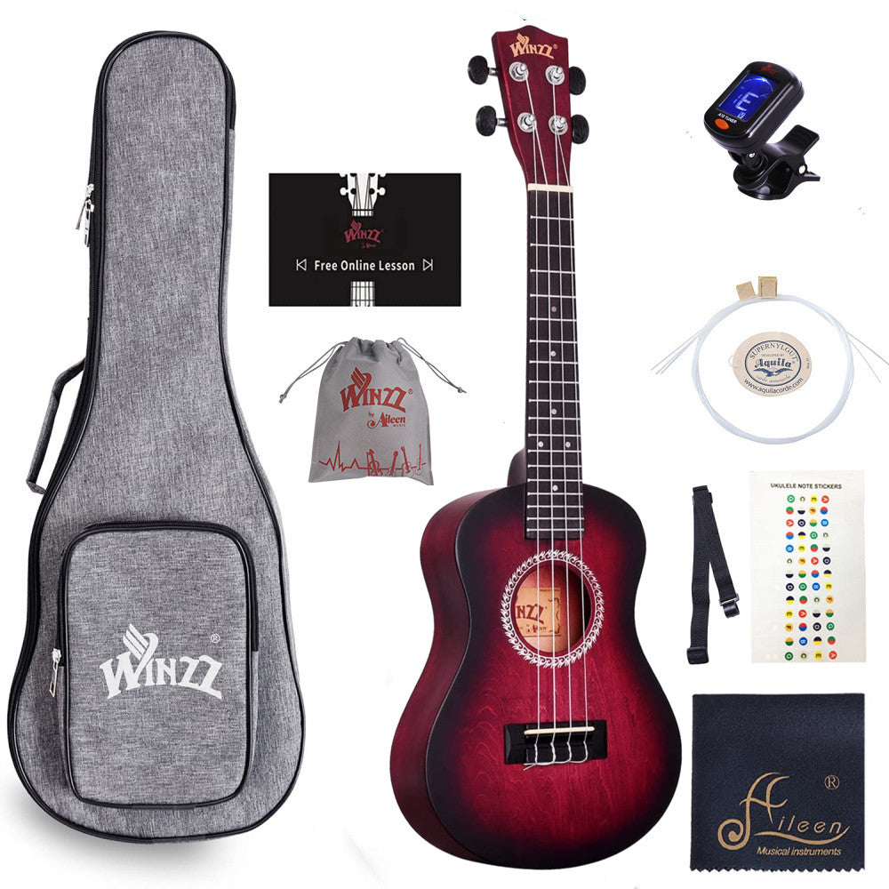 WINZZ HAND RUBBED Series-AU-H01A Vintage Hawaiian Beginner Ukulele