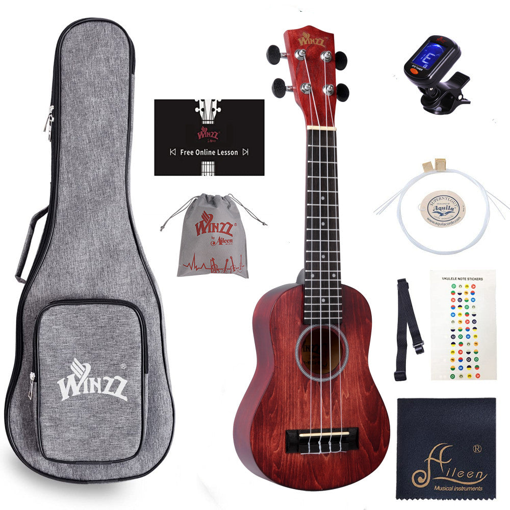 WINZZ HAND RUBBED Series-AU-H01A Vintage Hawaiian Beginner Ukulele