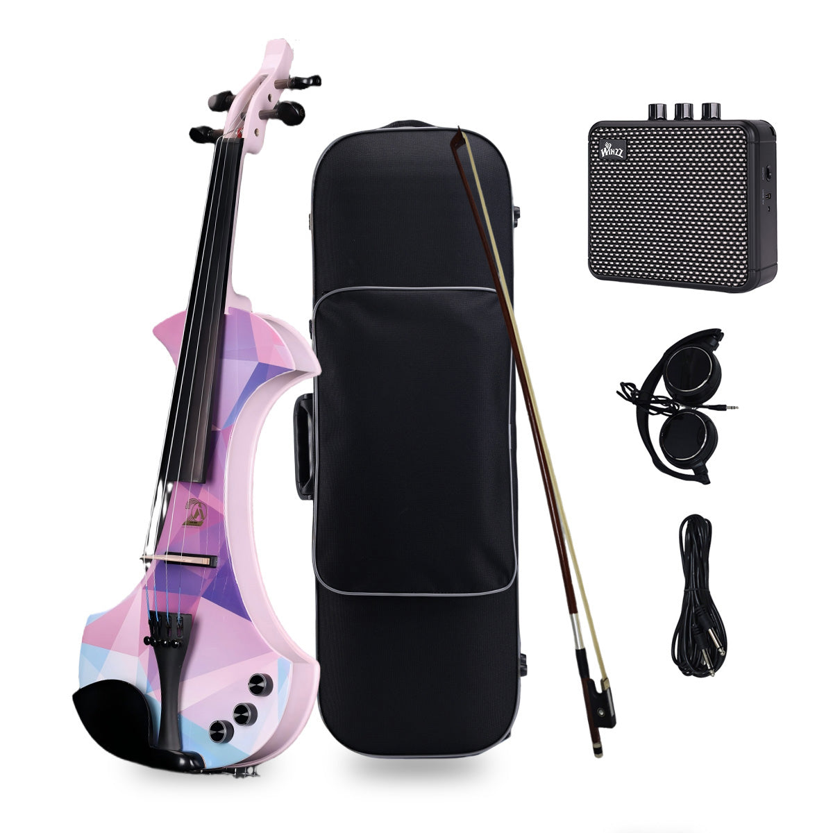 Aileen 20th Anniversary Edition AV-D501 ELECTRIC VIOLIN -4/4 Electric Violin with Carbon Fiber Top, Ebony Fingerboard, Piezo Pickup