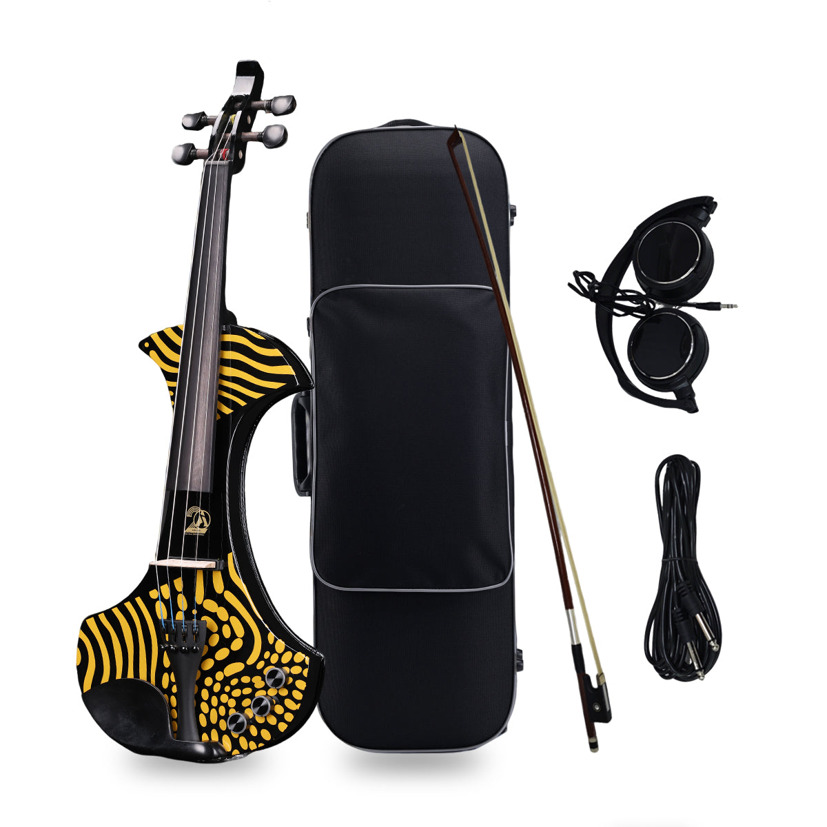 Aileen 20th Anniversary Edition AV-D501 ELECTRIC VIOLIN -4/4 Electric Violin with Carbon Fiber Top, Ebony Fingerboard, Piezo Pickup