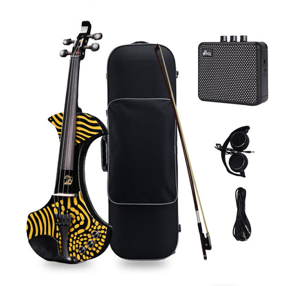 Aileen 20th Anniversary Edition AV-D501 ELECTRIC VIOLIN -4/4 Electric Violin with Carbon Fiber Top, Ebony Fingerboard, Piezo Pickup