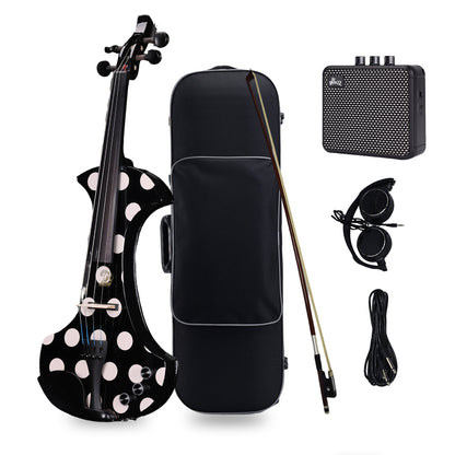 Aileen 20th Anniversary Edition AV-D501 ELECTRIC VIOLIN -4/4 Electric Violin with Carbon Fiber Top, Ebony Fingerboard, Piezo Pickup