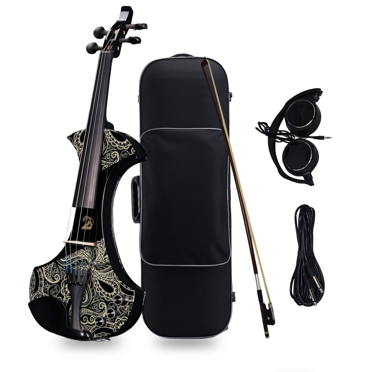 Aileen 20th Anniversary Edition AV-D501 ELECTRIC VIOLIN -4/4 Electric Violin with Carbon Fiber Top, Ebony Fingerboard, Piezo Pickup
