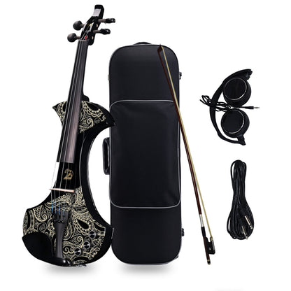 Aileen 20th Anniversary Edition AV-D501 ELECTRIC VIOLIN -4/4 Electric Violin with Carbon Fiber Top, Ebony Fingerboard, Piezo Pickup