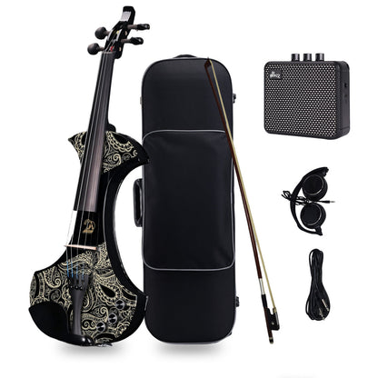 Aileen 20th Anniversary Edition AV-D501 ELECTRIC VIOLIN -4/4 Electric Violin with Carbon Fiber Top, Ebony Fingerboard, Piezo Pickup