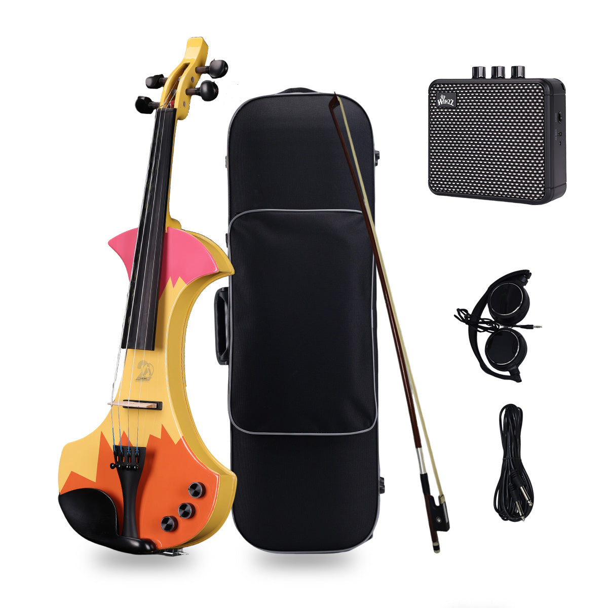 Aileen 20th Anniversary Edition AV-D501 ELECTRIC VIOLIN -4/4 Electric Violin with Carbon Fiber Top, Ebony Fingerboard, Piezo Pickup