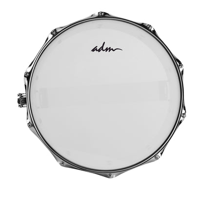ADM 14"X 5.5", 0-String Kids Snare Beginner Kit with Stand, Mute Pad, Strap, Sticks, Drum Keys, Black